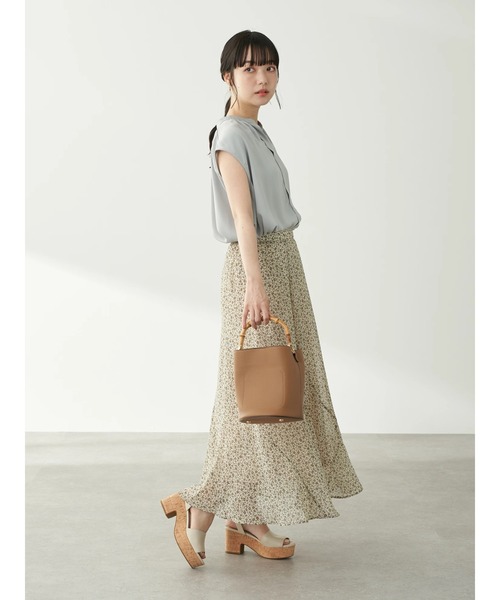 earth music&ecology(アースミュージックアンドエコロジー)の「切り替えシフォンマーメイドスカート *(スカート・レディース・ブラウン/アイボリー/ライトブラウン・FREE)」の20枚目の写真