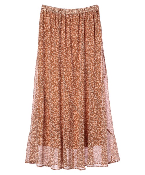 earth music&ecology(アースミュージックアンドエコロジー)の「切り替えシフォンマーメイドスカート *(スカート・レディース・ブラウン/アイボリー/ライトブラウン・FREE)」の14枚目の写真