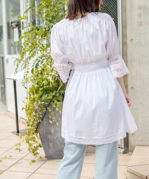 OLIVE des OLIVE（オリーブデオリーブ）の「レースチュニック（シャツ/ブラウス・レディース・オフホワイト/アイボリー/ブラック系その他・FREE）」の21枚目の写真
