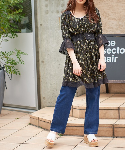 OLIVE des OLIVE（オリーブデオリーブ）の「レースチュニック（シャツ/ブラウス・レディース・オフホワイト/アイボリー/ブラック系その他・FREE）」の14枚目の写真