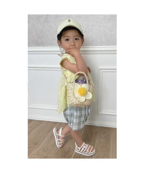 petit main（プティマイン）の「裾レーススカラップ布帛チュニック（チュニック・キッズ・レモンイエロー/ラベンダー/オフホワイト/ライトブルー・110cm/130cm/100cm/120cm/80ｃｍ/90cm）」の22枚目の写真