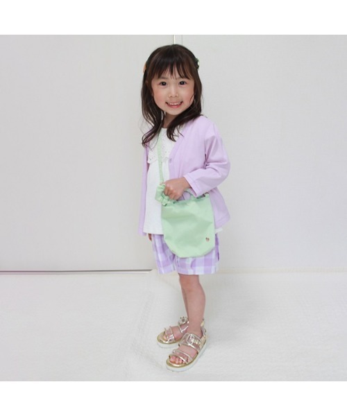 petit main（プティマイン）の「裾レーススカラップ布帛チュニック（チュニック・キッズ・レモンイエロー/ラベンダー/オフホワイト/ライトブルー・110cm/130cm/100cm/120cm/80ｃｍ/90cm）」の20枚目の写真