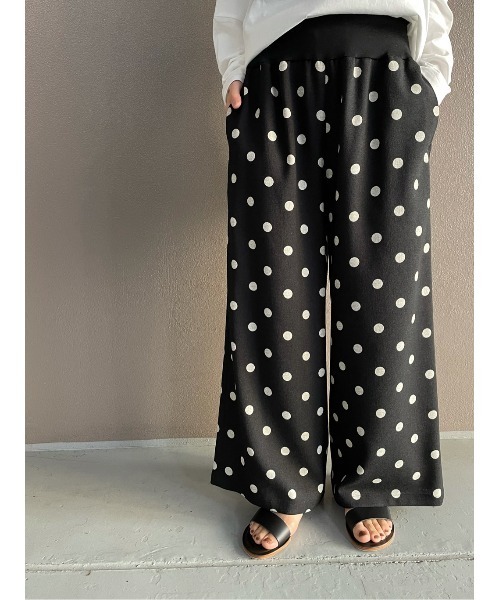 BEARDSLEY（ビアズリー）の「ウエストリブプリントパンツ（その他パンツ・レディース・ブラック/カーキ・FREE）」の14枚目の写真