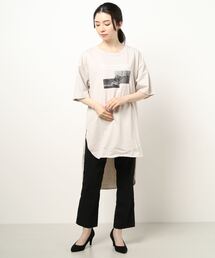 RAG MACHINE | 【RAG MACHINE】前後差プリントワンピース(チュニック)