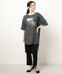 RAG MACHINE | 【RAG MACHINE】前後差プリントワンピース(チュニック)