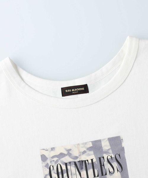 RAG MACHINE(ラグマシーン)の「【RAG MACHINE】前後差プリントワンピース(チュニック・レディース・ベージュ/ホワイト/ブラック・M/L)」の14枚目の写真