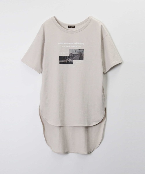 RAG MACHINE(ラグマシーン)の「【RAG MACHINE】前後差プリントワンピース(チュニック・レディース・ベージュ/ホワイト/ブラック・M/L)」の19枚目の写真