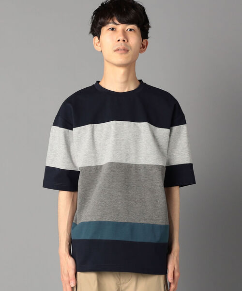 GLOSTER(グロスター)の「60ポンチ 切替ボーダーTシャツ(Tシャツ/カットソー・メンズ・ブルー系その他7/ベージュ系その他3・MEDIUM/LARGE)」の3枚目の写真