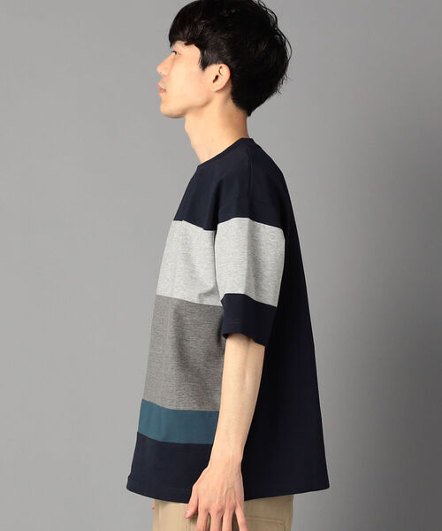 GLOSTER(グロスター)の「60ポンチ 切替ボーダーTシャツ(Tシャツ/カットソー・メンズ・ブルー系その他7/ベージュ系その他3・MEDIUM/LARGE)」の11枚目の写真