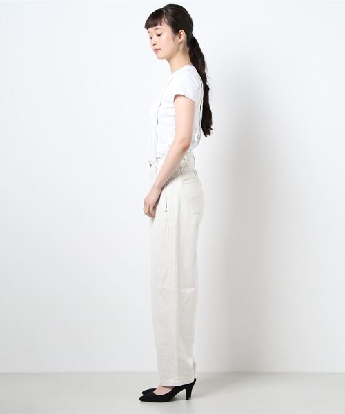 cepo（セポ）の「タックデニム　サスペンダーパンツ（デニムパンツ・レディース・オフホワイト/インディゴブルー/ライトインディゴブルー・M/S）」の4枚目の写真