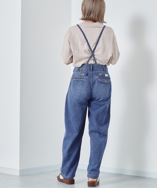 cepo（セポ）の「タックデニム　サスペンダーパンツ（デニムパンツ・レディース・オフホワイト/インディゴブルー/ライトインディゴブルー・M/S）」の6枚目の写真