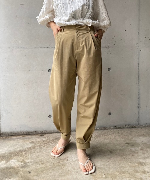 CAPRICIEUX LE'MAGE（カプリシューレマージュ）の「裾タックジョガーパンツ（その他パンツ・レディース・ブラック/ベージュ/ピンク・38/36）」の10枚目の写真