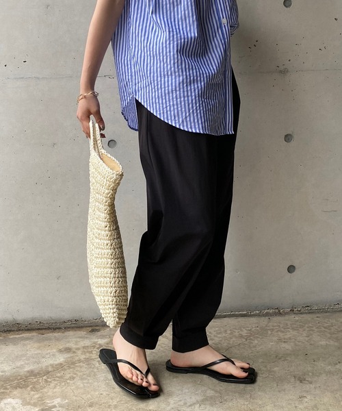 CAPRICIEUX LE'MAGE（カプリシューレマージュ）の「裾タックジョガーパンツ（その他パンツ・レディース・ブラック/ベージュ/ピンク・38/36）」の18枚目の写真