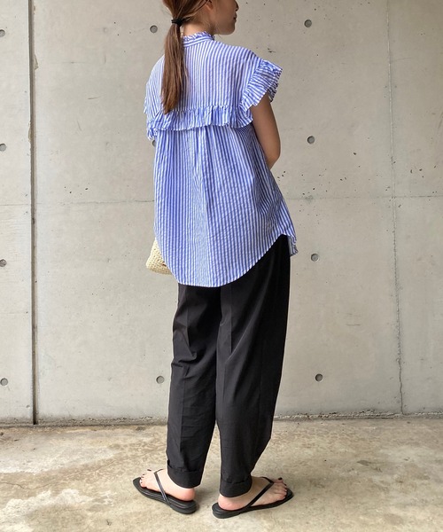 CAPRICIEUX LE'MAGE（カプリシューレマージュ）の「裾タックジョガーパンツ（その他パンツ・レディース・ブラック/ベージュ/ピンク・38/36）」の9枚目の写真