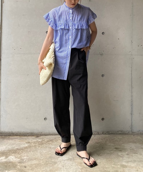 CAPRICIEUX LE'MAGE（カプリシューレマージュ）の「裾タックジョガーパンツ（その他パンツ・レディース・ブラック/ベージュ/ピンク・38/36）」の12枚目の写真