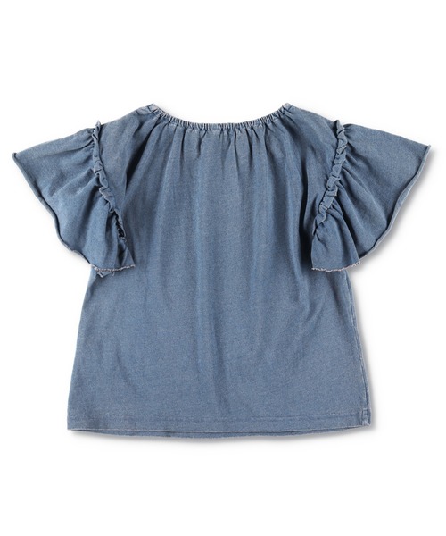 RADCHAP（ラッドチャップ）の「インディゴカットソークロスステッチ刺繍ブラウス（シャツ/ブラウス・キッズ・サックスブルー/ブルー・90cm/100cm/110cm/120cm/130cm/140cm/150cm）」の21枚目の写真