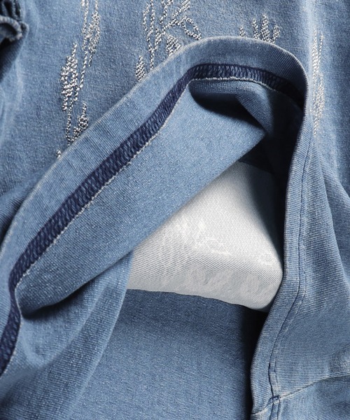 RADCHAP（ラッドチャップ）の「インディゴカットソークロスステッチ刺繍ブラウス（シャツ/ブラウス・キッズ・サックスブルー/ブルー・90cm/100cm/110cm/120cm/130cm/140cm/150cm）」の11枚目の写真