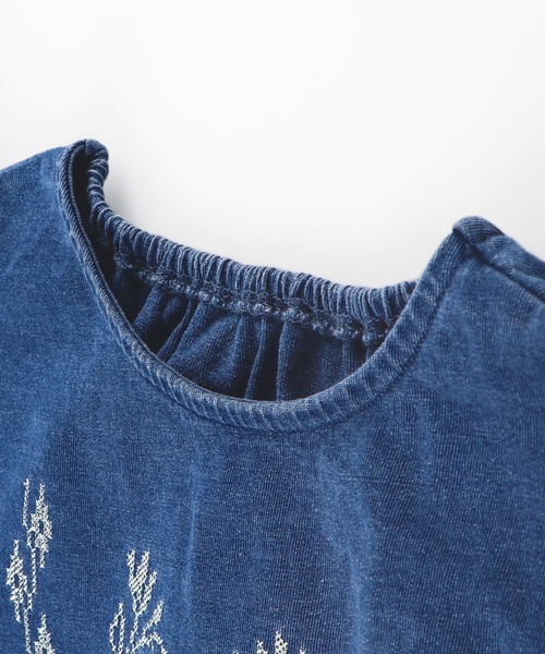 RADCHAP（ラッドチャップ）の「インディゴカットソークロスステッチ刺繍ブラウス（シャツ/ブラウス・キッズ・サックスブルー/ブルー・90cm/100cm/110cm/120cm/130cm/140cm/150cm）」の8枚目の写真