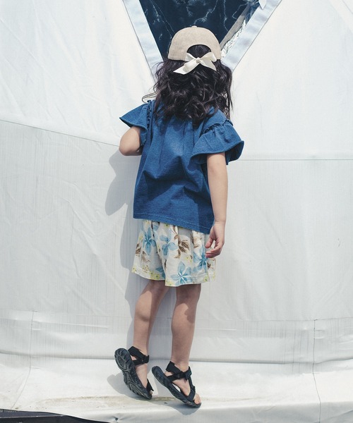 RADCHAP（ラッドチャップ）の「インディゴカットソークロスステッチ刺繍ブラウス（シャツ/ブラウス・キッズ・サックスブルー/ブルー・90cm/100cm/110cm/120cm/130cm/140cm/150cm）」の17枚目の写真