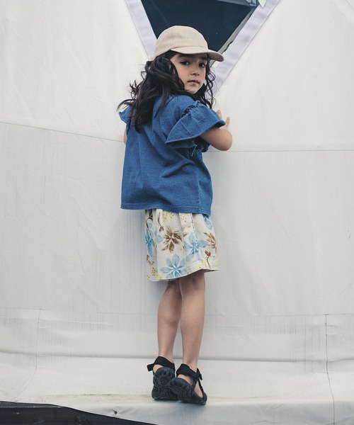 RADCHAP（ラッドチャップ）の「インディゴカットソークロスステッチ刺繍ブラウス（シャツ/ブラウス・キッズ・サックスブルー/ブルー・90cm/100cm/110cm/120cm/130cm/140cm/150cm）」の10枚目の写真