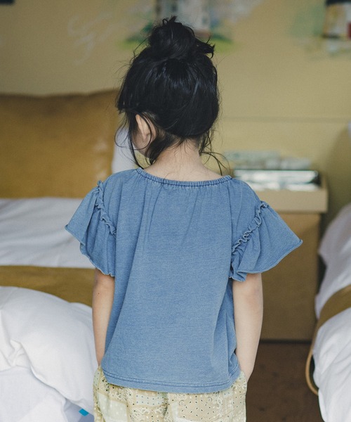 RADCHAP（ラッドチャップ）の「インディゴカットソークロスステッチ刺繍ブラウス（シャツ/ブラウス・キッズ・サックスブルー/ブルー・90cm/100cm/110cm/120cm/130cm/140cm/150cm）」の16枚目の写真