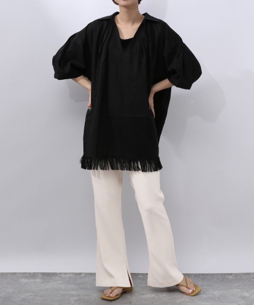 JEANASIS(ジーナシス)の「ツータックフレアツイルパンツ/951035(その他パンツ・レディース・ベージュ/レッド/アイボリー・FREE)」の9枚目の写真