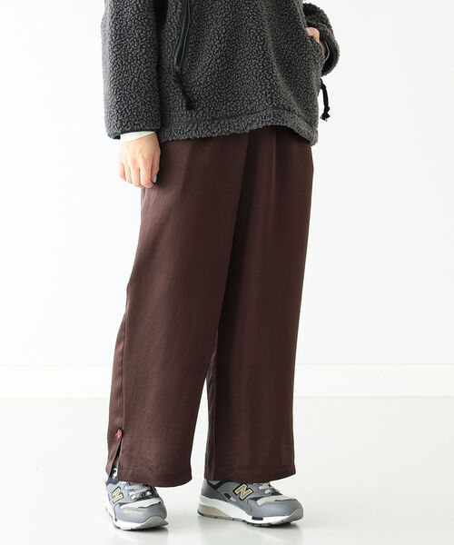 BEAMS BOY（ビームスボーイ）の「BEAMS BOY / サテン ベロアテープ イージー パンツ（その他パンツ・レディース・ブラウン/イエロー・ONE SIZE）」の4枚目の写真