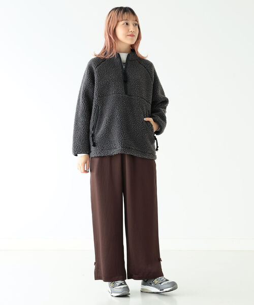 BEAMS BOY（ビームスボーイ）の「BEAMS BOY / サテン ベロアテープ イージー パンツ（その他パンツ・レディース・ブラウン/イエロー・ONE SIZE）」の3枚目の写真