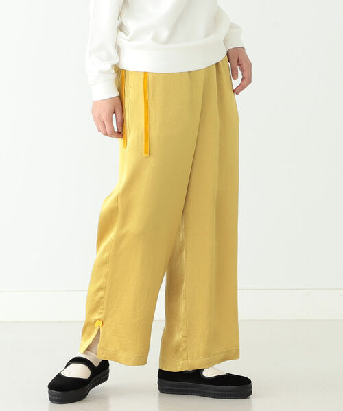 BEAMS BOY（ビームスボーイ）の「BEAMS BOY / サテン ベロアテープ イージー パンツ（その他パンツ・レディース・ブラウン/イエロー・ONE SIZE）」の10枚目の写真