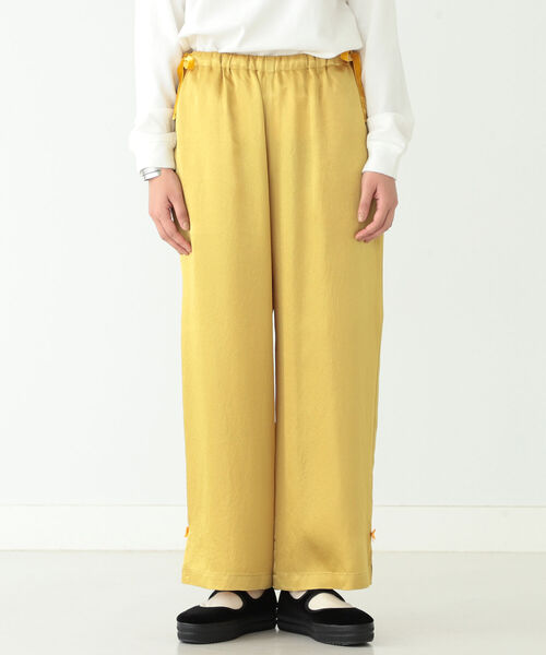 BEAMS BOY（ビームスボーイ）の「BEAMS BOY / サテン ベロアテープ イージー パンツ（その他パンツ・レディース・ブラウン/イエロー・ONE SIZE）」の12枚目の写真