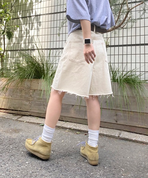 WHO'S WHO gallery（フーズフーギャラリー）の「ボーイキュロット（デニムパンツ・レディース・ブラック/サックスブルー/ブルー/キナリ・FREE）」の12枚目の写真