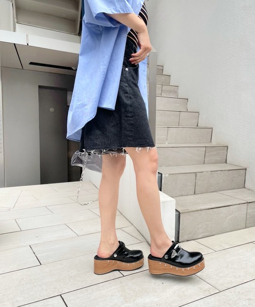 WHO'S WHO gallery（フーズフーギャラリー）の「ボーイキュロット（デニムパンツ・レディース・ブラック/サックスブルー/ブルー/キナリ・FREE）」の19枚目の写真