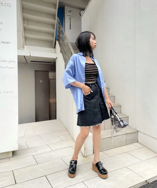 WHO'S WHO gallery（フーズフーギャラリー）の「ボーイキュロット（デニムパンツ・レディース・ブラック/サックスブルー/ブルー/キナリ・FREE）」の22枚目の写真