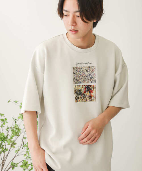 SENSE OF PLACE by URBAN RESEARCH（センスオブプレイスバイアーバンリサーチ）の「『別注』グラフィックアートTシャツ B（Tシャツ/カットソー・メンズ・ホワイト/チャコールグレー/ライトベージュ・MEDIUM/LARGE）」の7枚目の写真