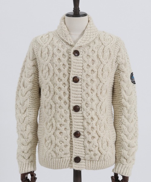 CAMBIO（カンビオ）の「mcg2853 - 【HIMALAYAN CLIMBER'S HAND-KNIT別注】手編みカーデ（カーディガン/ボレロ・メンズ・コーラルピンク/サックスブルー/アイボリー/ブラック/ブラウン/ベージュ系その他・L/M/XL）」の15枚目の写真