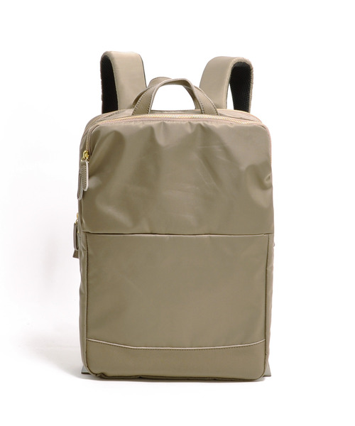perche(ペルケ)の「ペルケ perche / ナイロン×牛革PCリュック(バックパック/リュック・レディース・ライトグレー/オリーブ/ベージュ系その他/ブラック・FREE)」の7枚目の写真