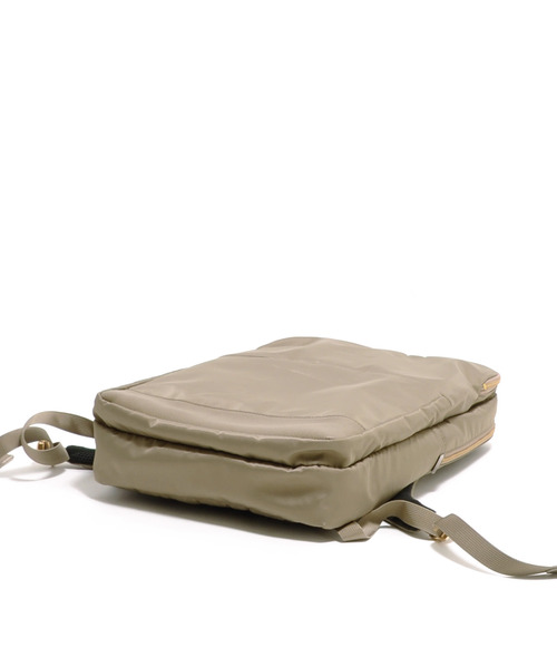 perche(ペルケ)の「ペルケ perche / ナイロン×牛革PCリュック(バックパック/リュック・レディース・ライトグレー/オリーブ/ベージュ系その他/ブラック・FREE)」の10枚目の写真