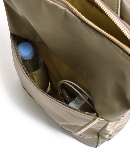 perche(ペルケ)の「ペルケ perche / ナイロン×牛革PCリュック(バックパック/リュック・レディース・ライトグレー/オリーブ/ベージュ系その他/ブラック・FREE)」の11枚目の写真