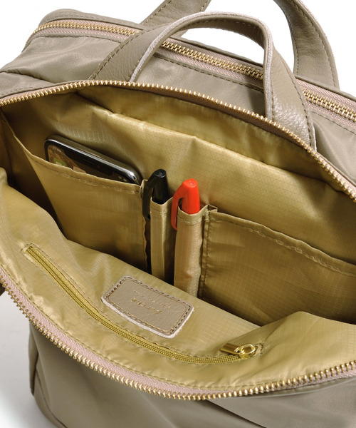 perche(ペルケ)の「ペルケ perche / ナイロン×牛革PCリュック(バックパック/リュック・レディース・ライトグレー/オリーブ/ベージュ系その他/ブラック・FREE)」の12枚目の写真