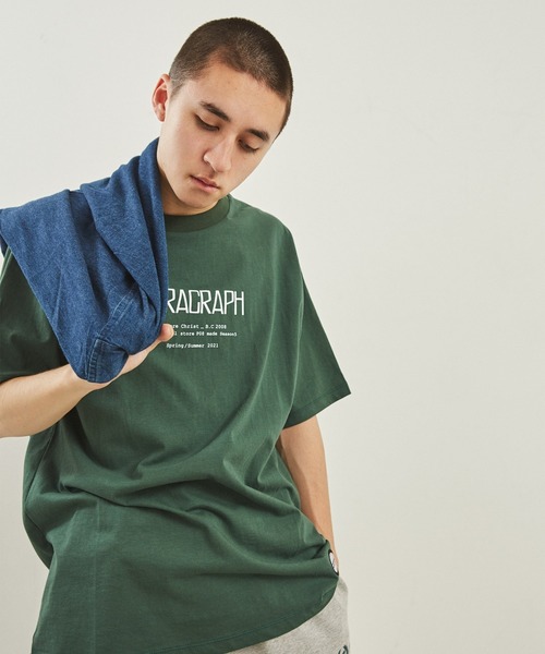 Paragraph(パラグラフ)の「WEGO/Paragraph ロゴビッグTシャツ(Tシャツ/カットソー・メンズ・ホワイト/ブラック/ダークグリーン/杢グレー/ライトパープル・FREE)」の8枚目の写真