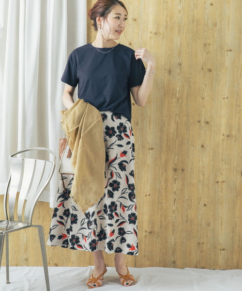 URBAN RESEARCH ROSSO（アーバンリサーチロッソ）の「『一部WEB限定カラー』SUVINコットンクルーネックTシャツ（Tシャツ/カットソー・レディース・ホワイト/チャコールグレー/ライトグレー/ネイビー/ミント/ライトピンク・FREE）」の21枚目の写真