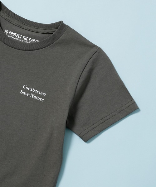 NANO universe（ナノユニバース）の「《WEB限定》WWF ANIMAL Tシャツ 半袖 2（Tシャツ/カットソー・キッズ・ライトカーキ/ホワイト/ライトベージュ/スミクロ・120/110/100）」の9枚目の写真