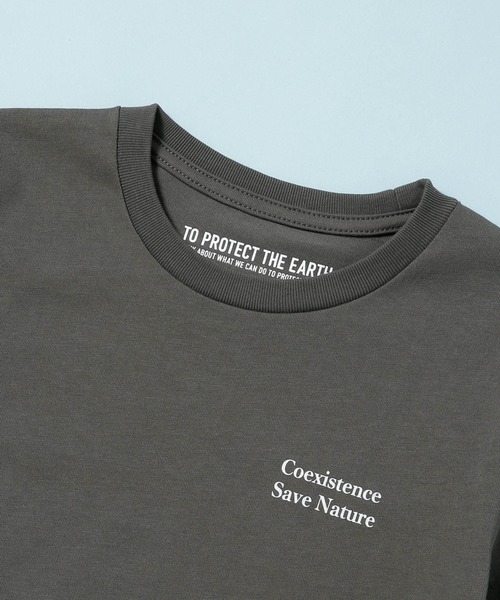 NANO universe（ナノユニバース）の「《WEB限定》WWF ANIMAL Tシャツ 半袖 2（Tシャツ/カットソー・キッズ・ライトカーキ/ホワイト/ライトベージュ/スミクロ・120/110/100）」の10枚目の写真