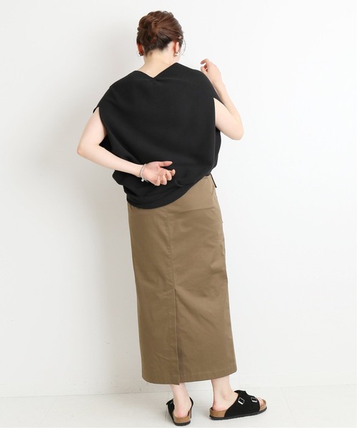 IENA（イエナ）の「コットンストレッチ コクーンVネックプルオーバー◆（ニット/セーター・レディース・ホワイト系その他/ブラック/グリーン/ボルドー・FREE）」の14枚目の写真