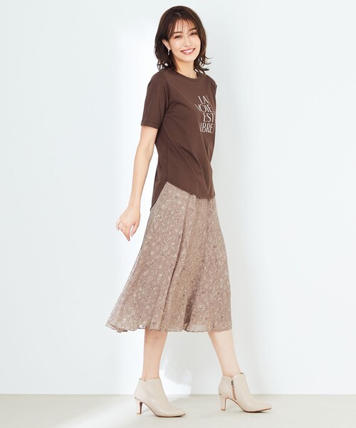 ANY SIS(エニィスィス)の「【UVケア】グラフィックロゴ Tシャツ(Tシャツ/カットソー・レディース・ホワイト系/ダークブラウン系/ネイビー系・0)」の17枚目の写真