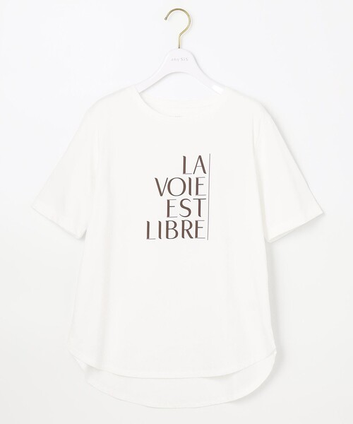 ANY SIS(エニィスィス)の「【UVケア】グラフィックロゴ Tシャツ(Tシャツ/カットソー・レディース・ホワイト系/ダークブラウン系/ネイビー系・0)」の5枚目の写真