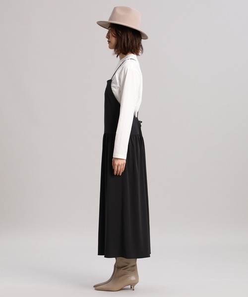 INED（イネド）の「ロングキャミワンピース（ワンピース・レディース・ブラック/モカ・9号）」の12枚目の写真