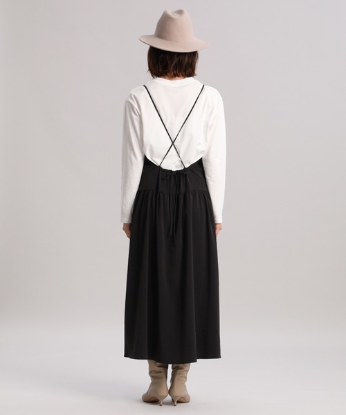 INED（イネド）の「ロングキャミワンピース（ワンピース・レディース・ブラック/モカ・9号）」の13枚目の写真