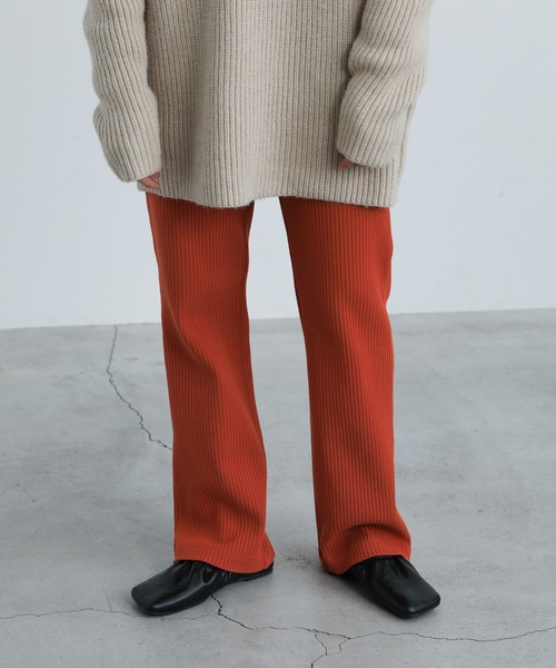 select MOCA(セレクトモカ)の「シンプルリブリラックスカラーパンツ(スラックス・レディース・ブラック/オリーブ/ブルーグレー/ダークラベンダー/テラコッタ・SMALL/MEDIUM/LARGE)」の18枚目の写真