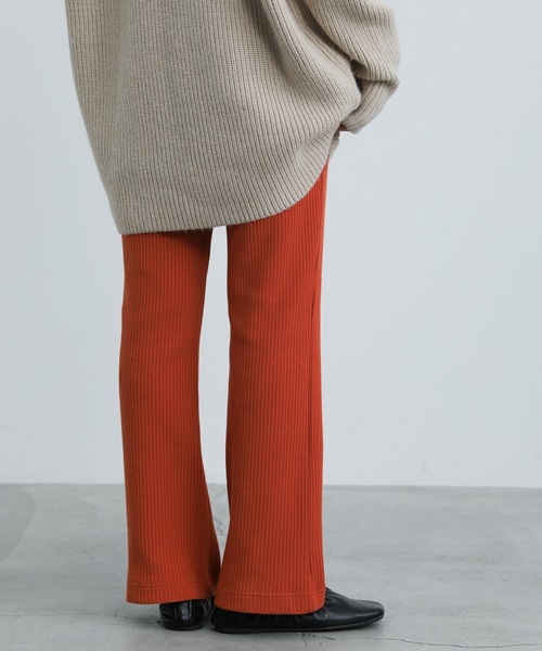 select MOCA(セレクトモカ)の「シンプルリブリラックスカラーパンツ(スラックス・レディース・ブラック/オリーブ/ブルーグレー/ダークラベンダー/テラコッタ・SMALL/MEDIUM/LARGE)」の21枚目の写真